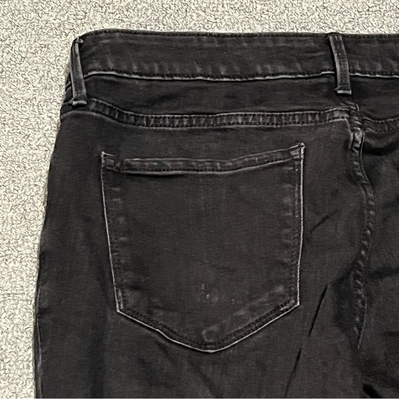 Old Navy Jeans Womens 12 Long Black Pop Icon Skinny Denim Distressed Mid Rise - Picture 10 of 10